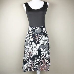 Metro Girl floral print skirt (mostly linen)